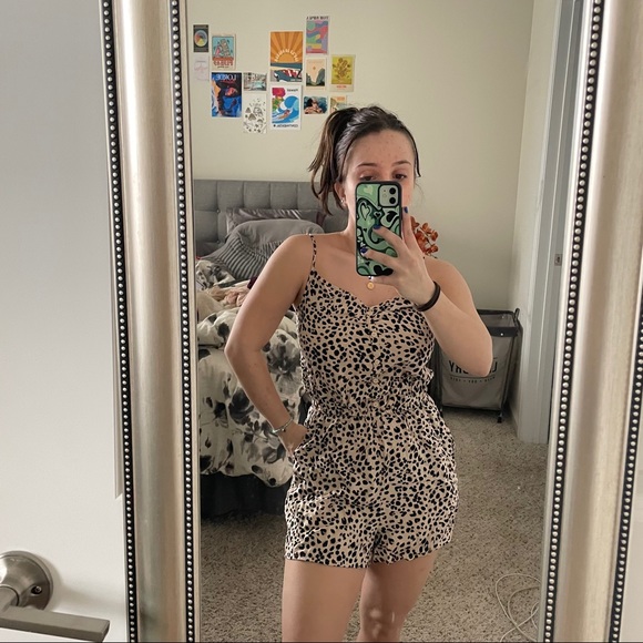 H&M Pants - H&M Divided Leopard Romper
